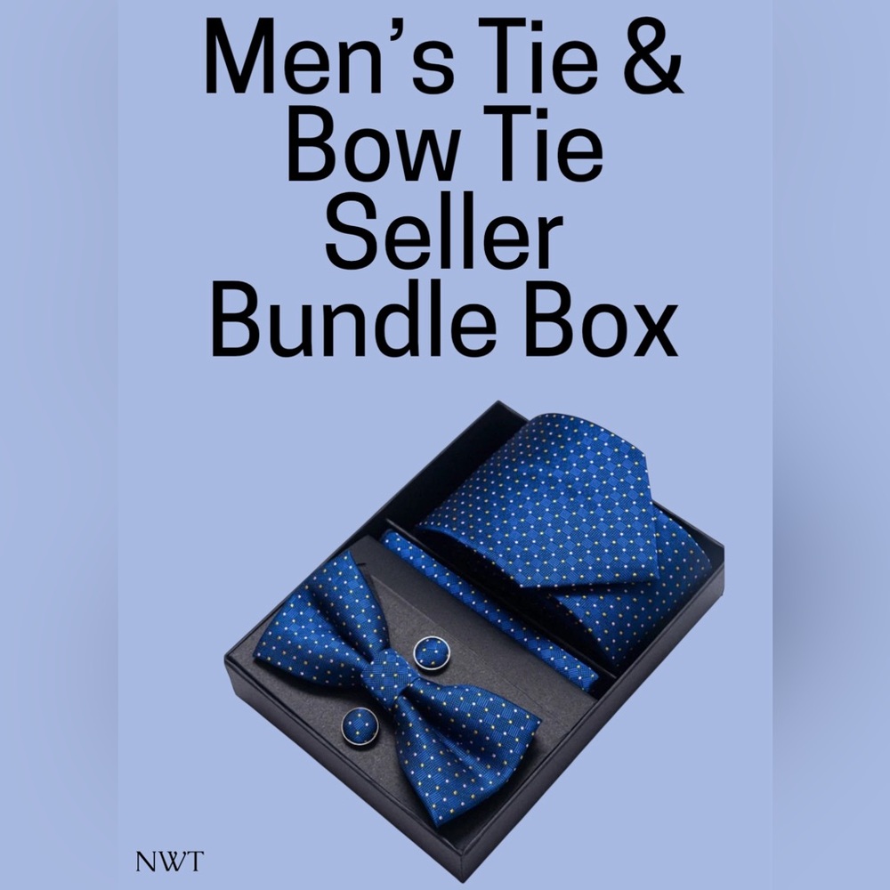 Re-Sellers Bundle Box Men Bow Tie and Tie
